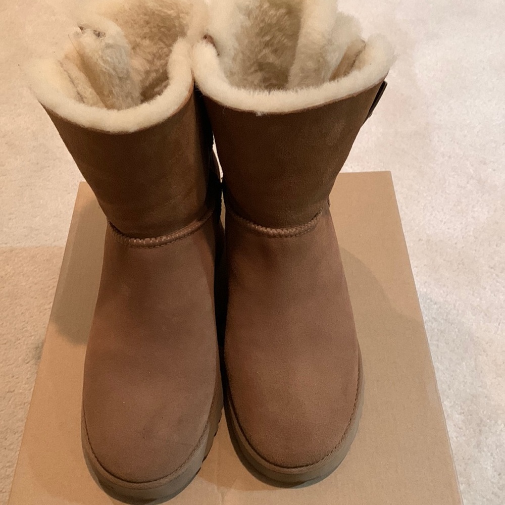 UGG Chestnut Wedge Boots W/ Classic Femme Button